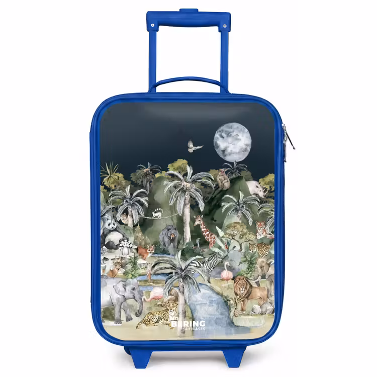 Kids’ Suitcase - Blue - Jungle in the moonshine — 1