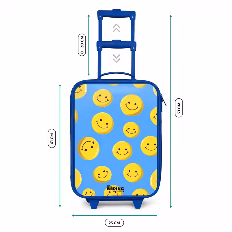 Kids’ Suitcase - Blue - Merry smiley rain — 6
