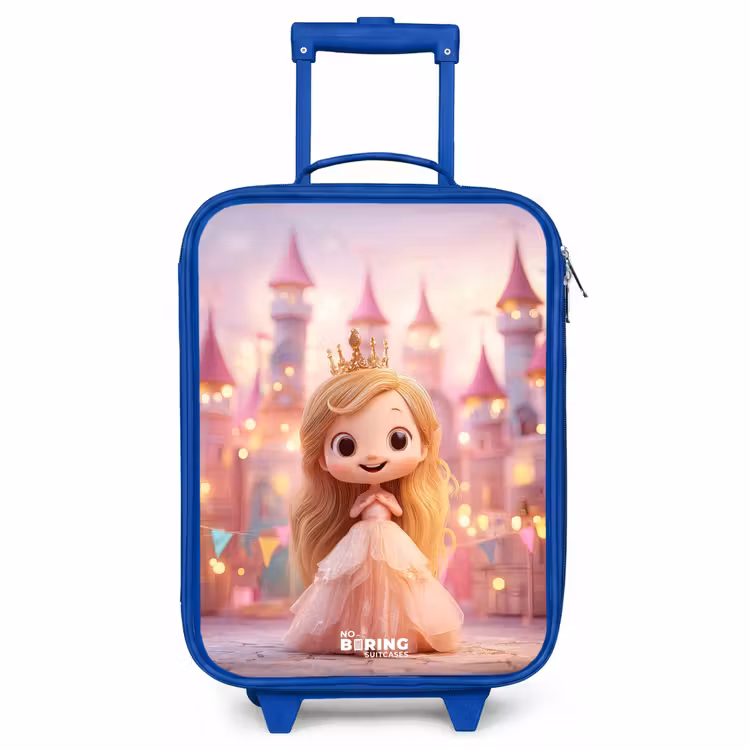 Kids’ Suitcase - Blue - Princess - Pink - Castle — 1