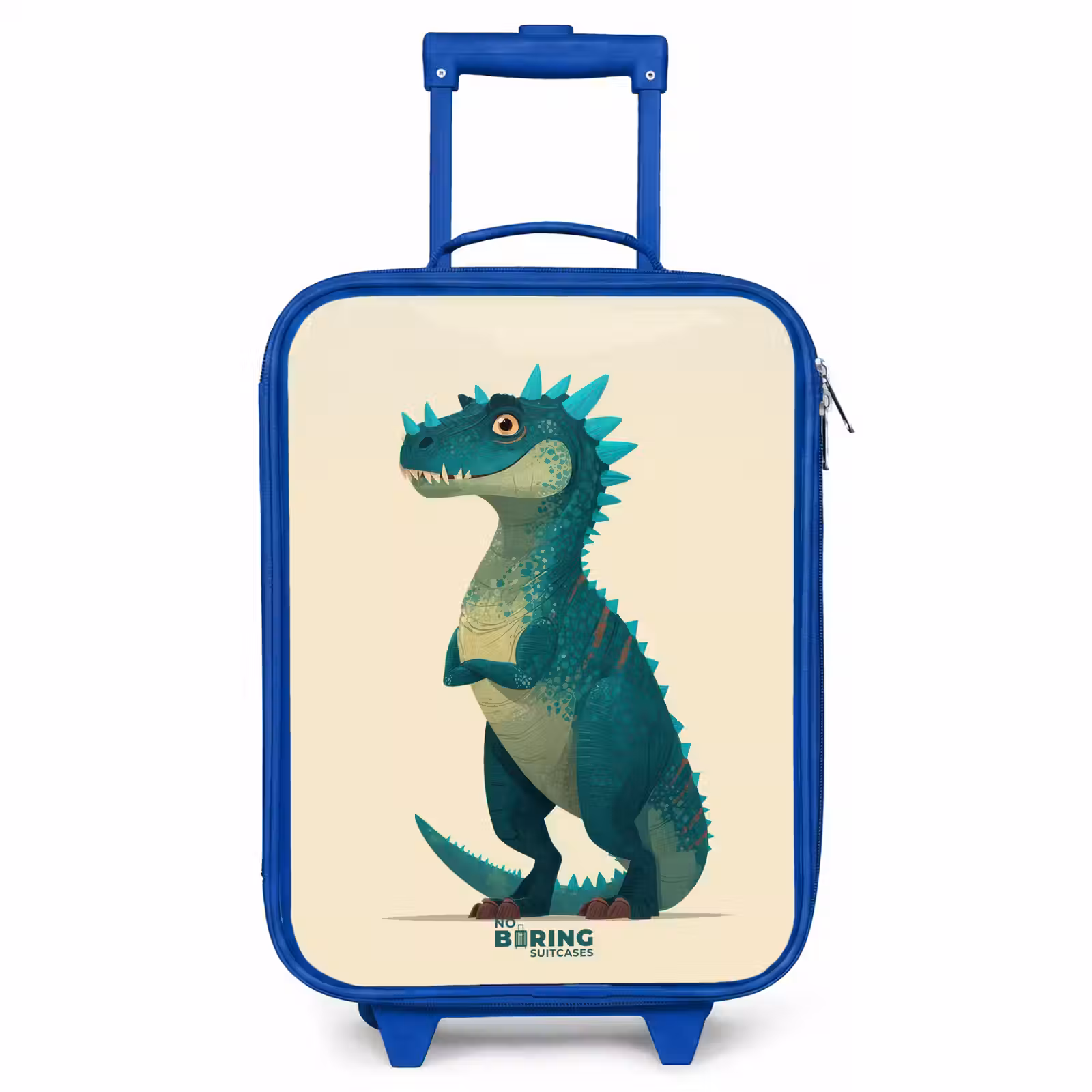 Kids’ Suitcase - Blue - Spiky dino with friendly look — 1
