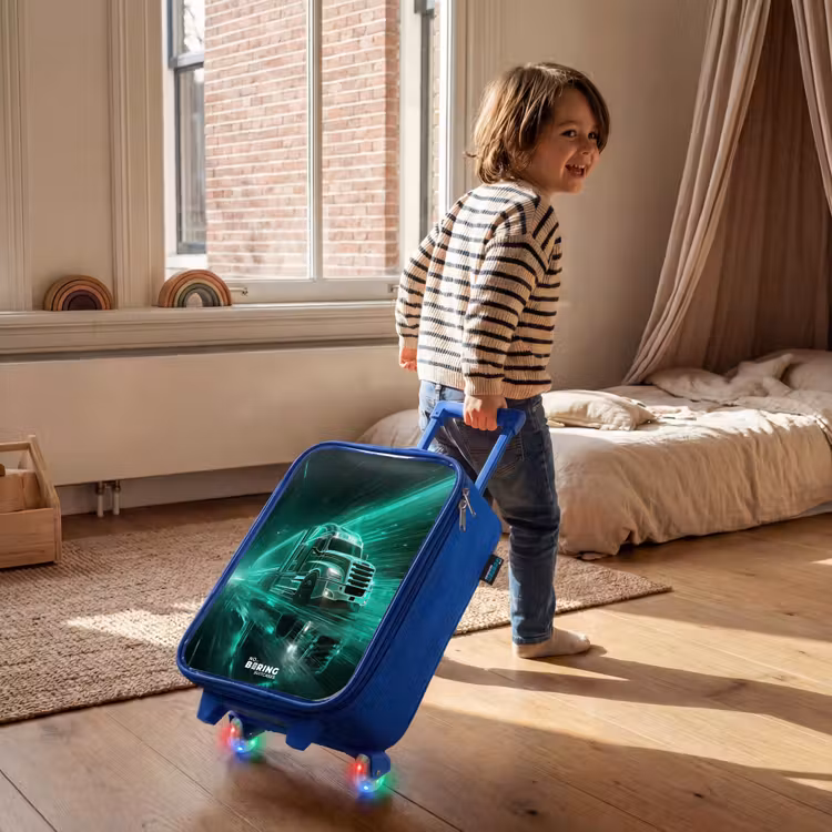Kids’ Suitcase - Blue - Truck - Neon - Green - City — 3