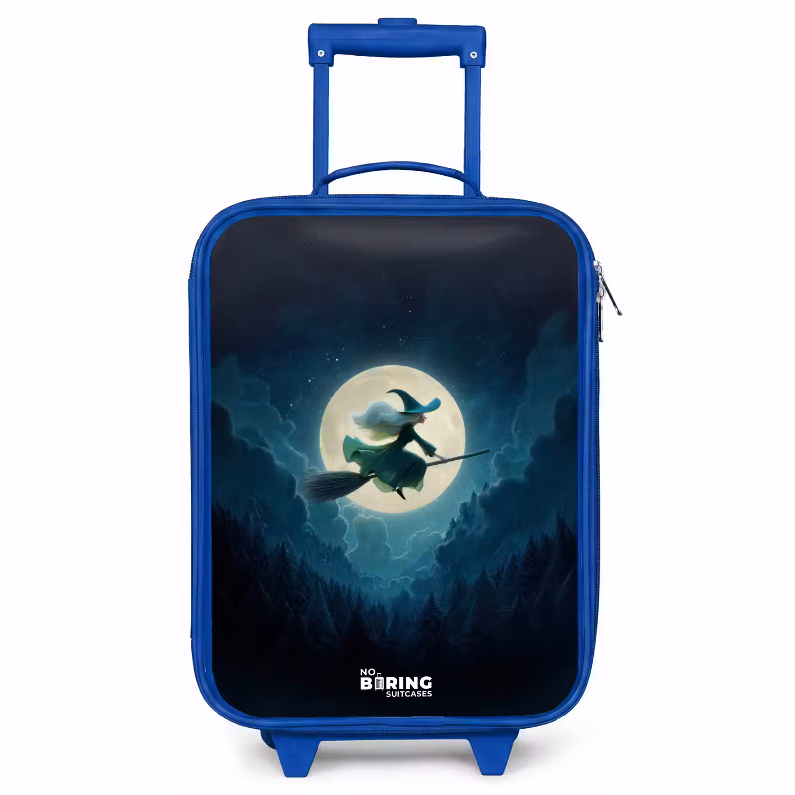 Kids’ Suitcase - Blue - Witch in Moonlight Flight — 1