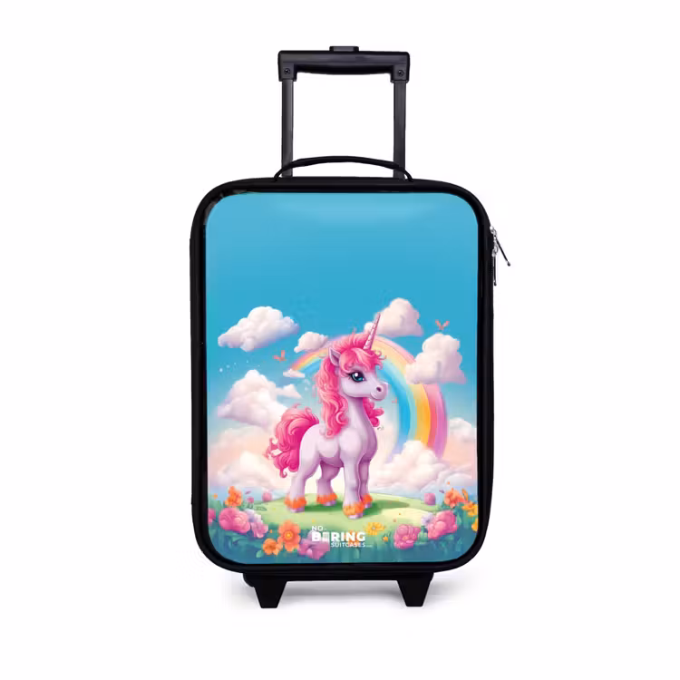 Kids’ Suitcase - Cheerful unicorn at a rainbow — 1