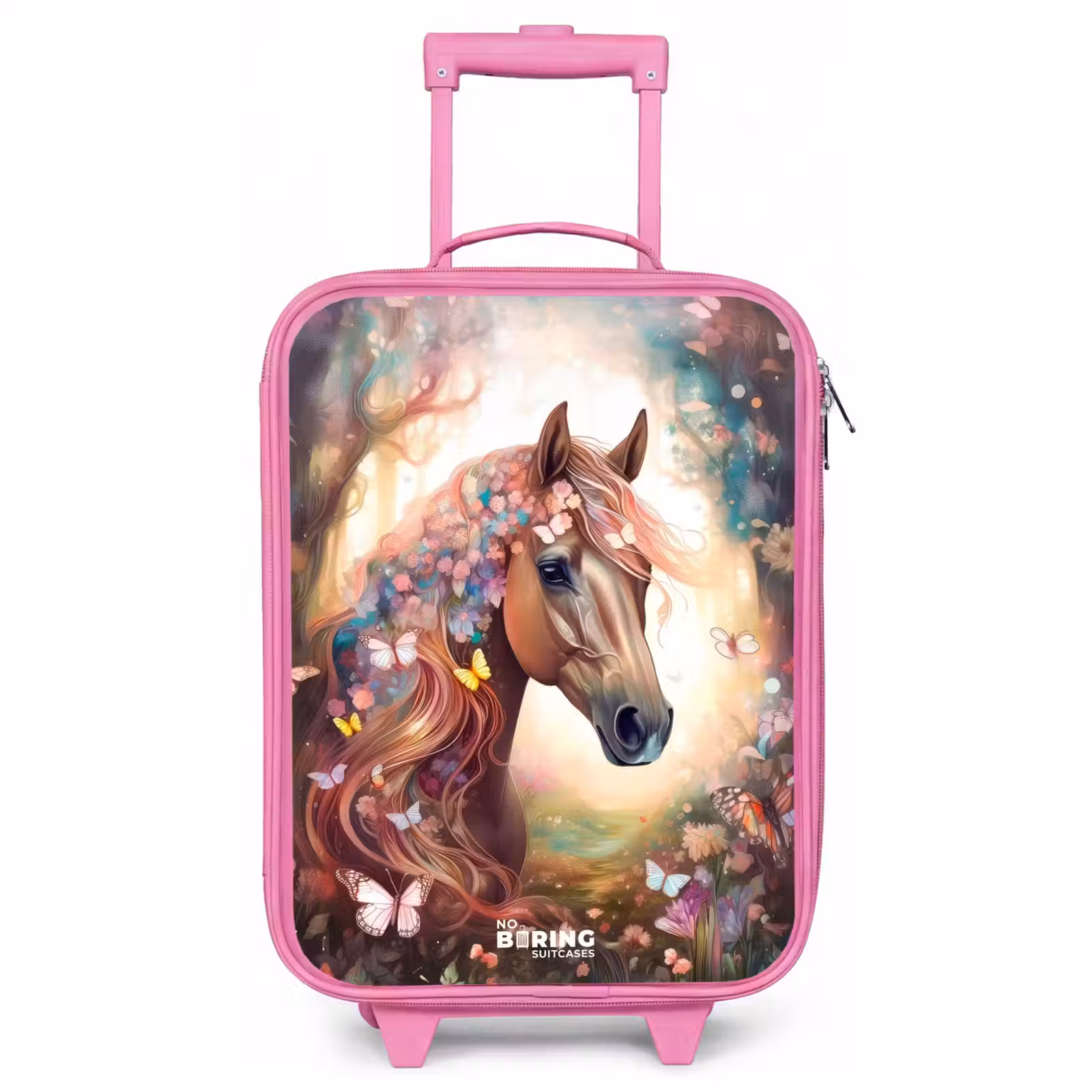 Kids’ Suitcase - Pink - Butterfly mare — 1