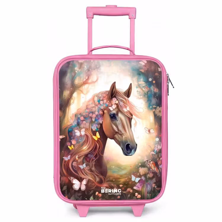 Kids’ Suitcase - Pink - Butterfly mare — 1