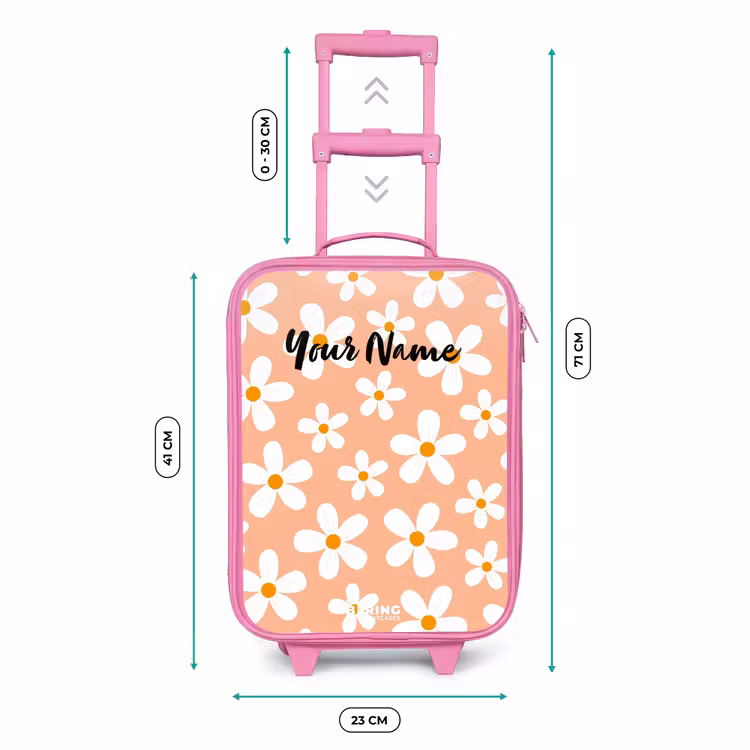 Kids’ Suitcase - Pink - Daisy mania peach — 5