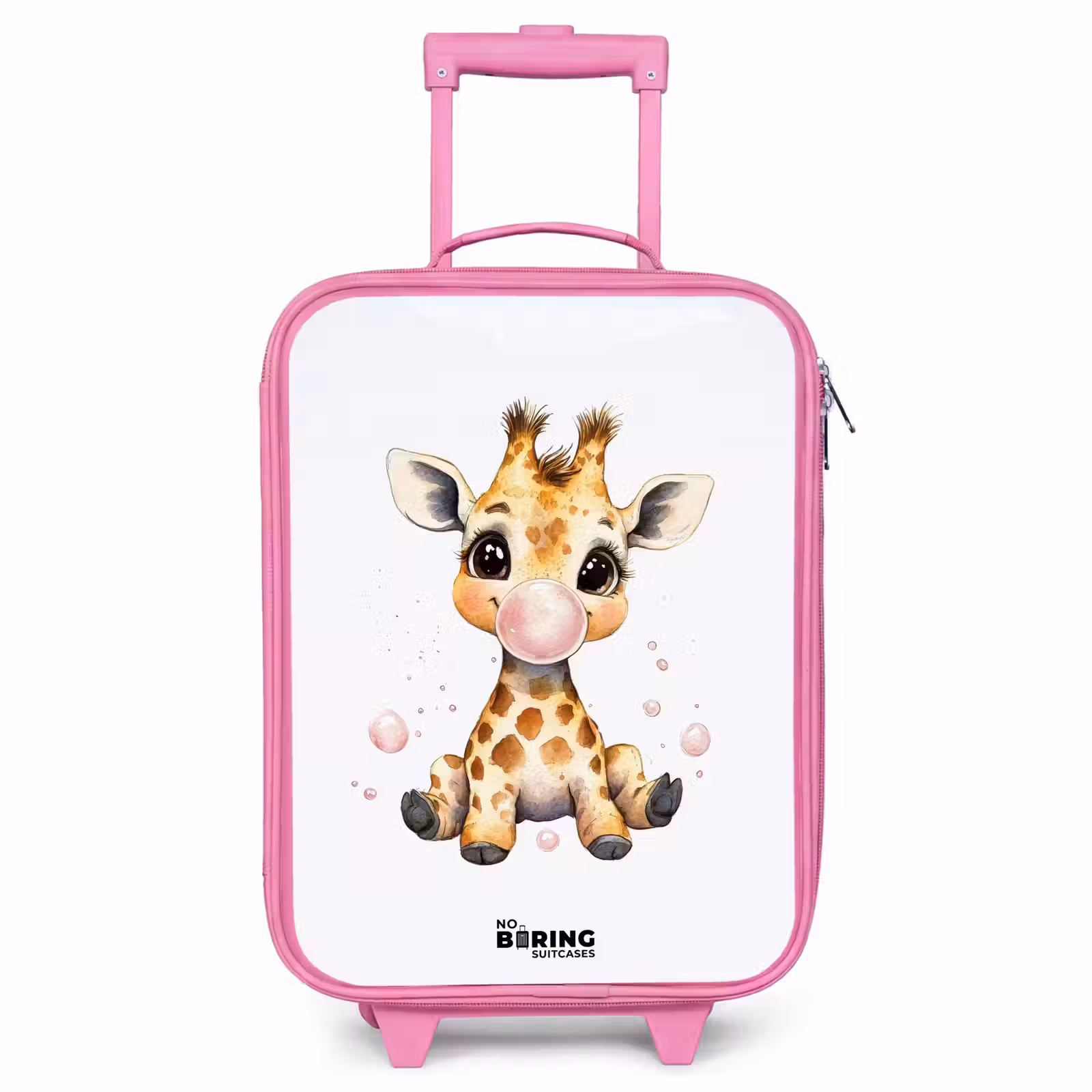 Kids’ Suitcase - Pink - Giraffe with pink gumball — 1
