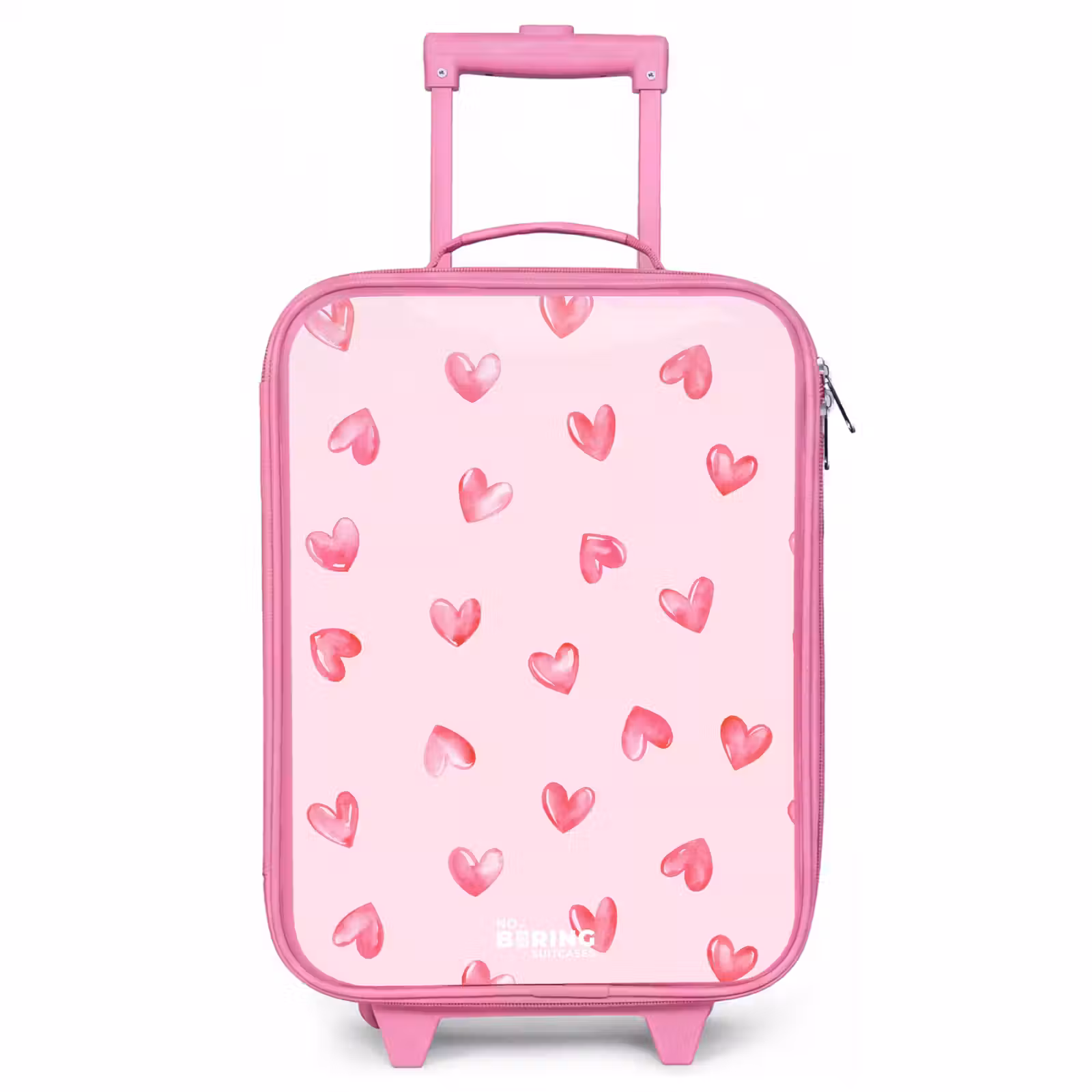 Kids’ Suitcase - Pink - Pink hearts — 1