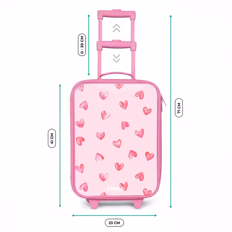 Kids’ Suitcase - Pink - Pink hearts — 5