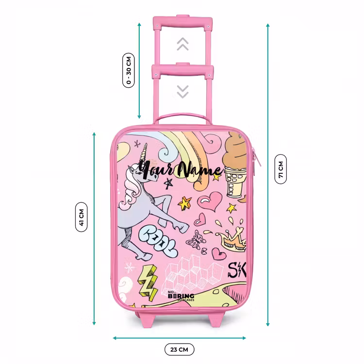 Kids’ Suitcase - Pink - Unicorn doodles — 5