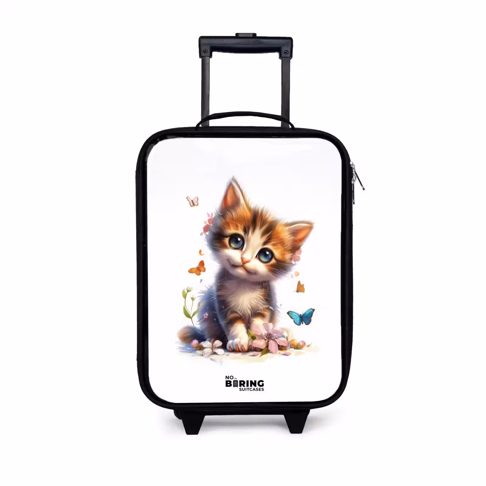 Kids’ Suitcase - Portrait of a kitten surrounded by butterflies — 1