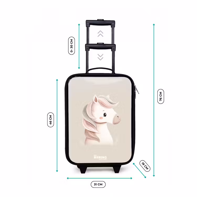 Kids’ Suitcase - Pony in pink pastel colors — 3