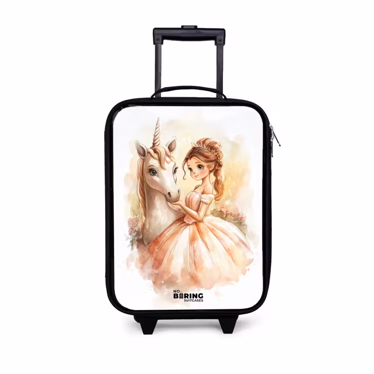 Kids’ Suitcase - Princess in dress with white unicorn — 1