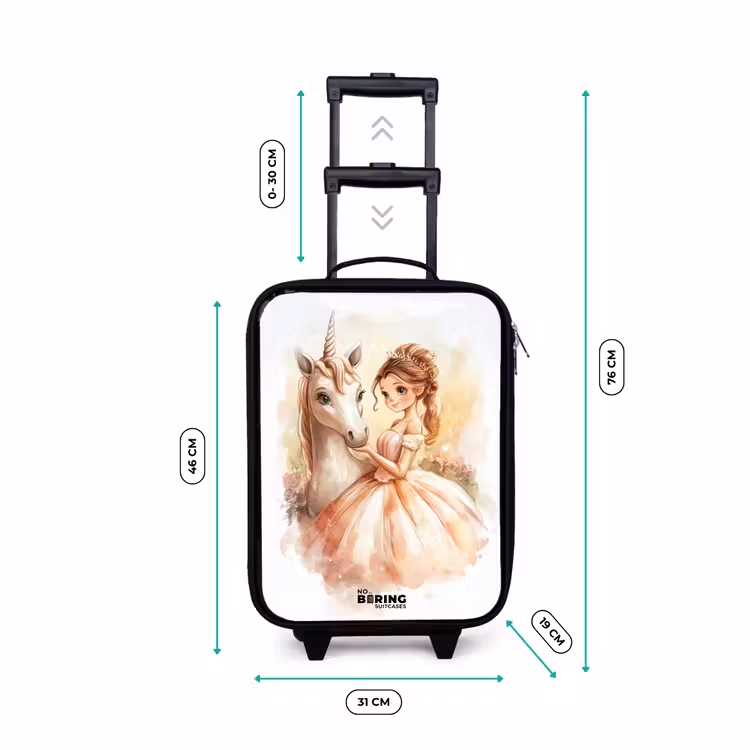 Kids’ Suitcase - Princess in dress with white unicorn — 3