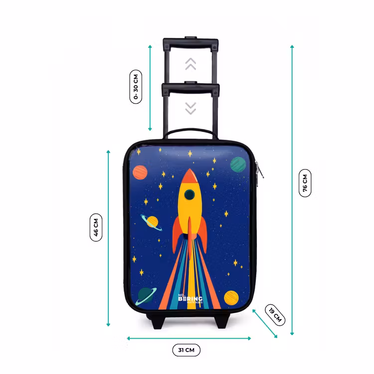 Kids’ Suitcase - Rocket - Stars - Planet - Space — 3