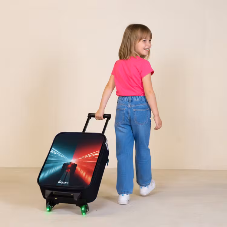 Kids’ Suitcase - Track - Race car - Neon - Red — 2