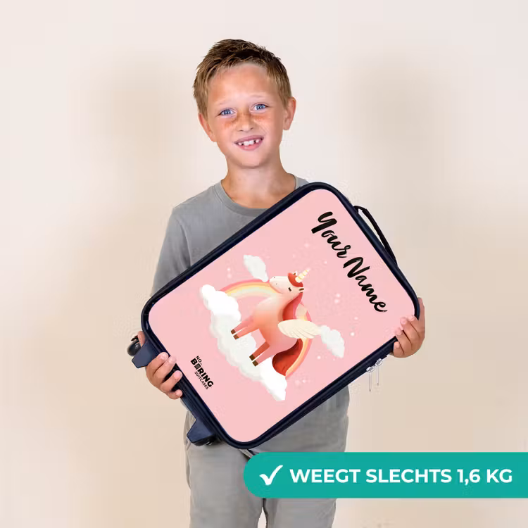 Kids' Suitcases with name - Unicorn - Wings - Pink - Rainbow β 4