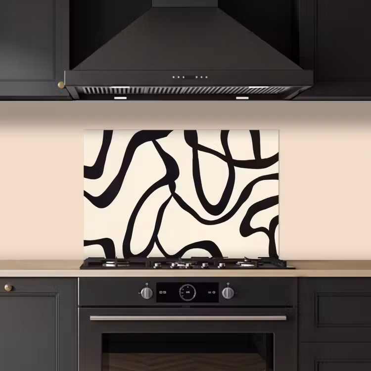 Kitchen Splashback - Abstract - Lines - Modern - Beige — 2