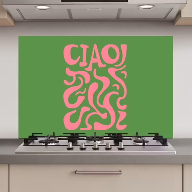 Kitchen Splashback - Abstract - Pink - Ciao - Shapes — 1
