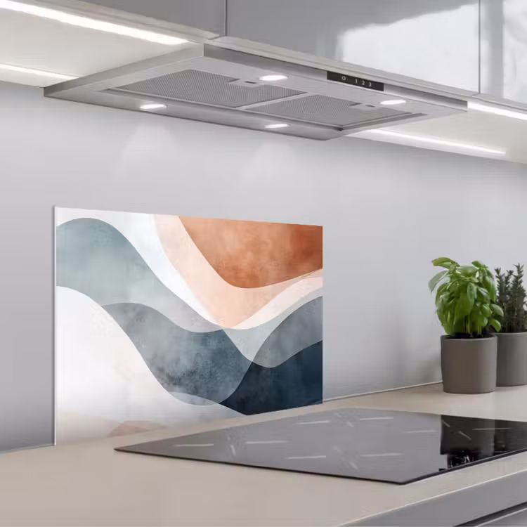 Kitchen Splashback - Abstract - Waves - Blue — 3