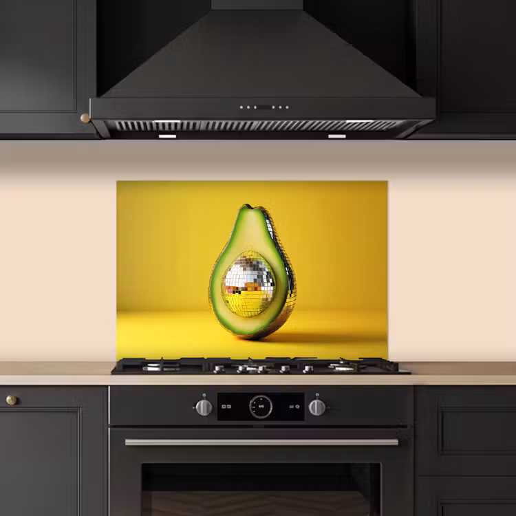 Kitchen Splashback - Avocado - Discoball - Yellow - Glitter — 2