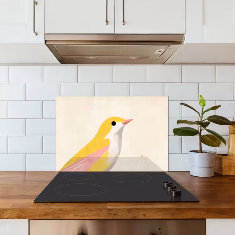 Kitchen Splashback - Bird - Minimalist - Yellow — 4