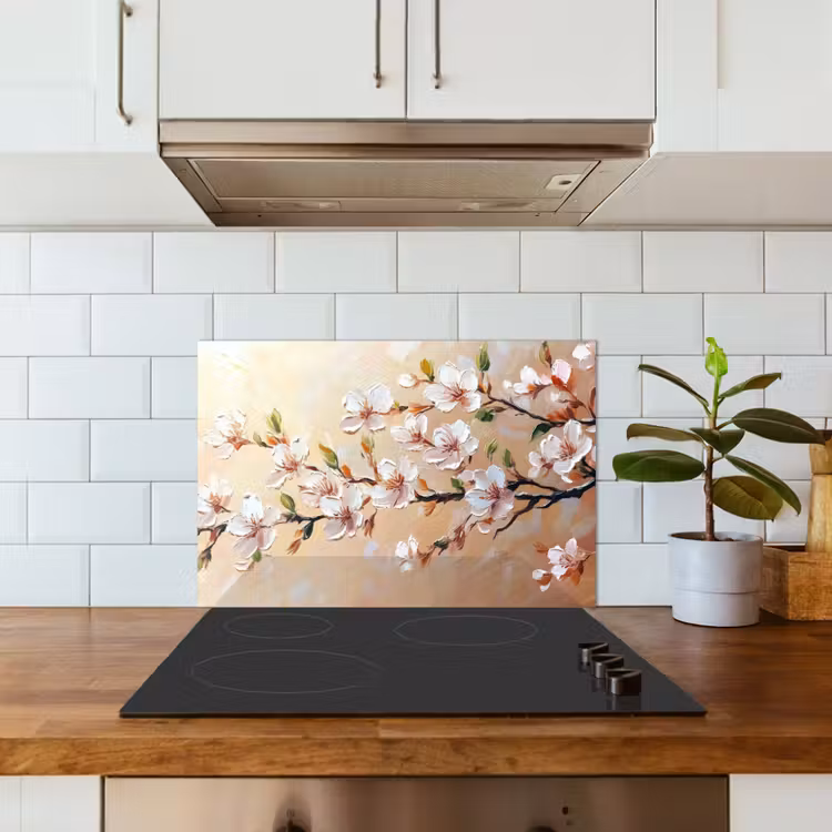 Kitchen Splashback - Blossom branches - Picturesque - Pink — 4