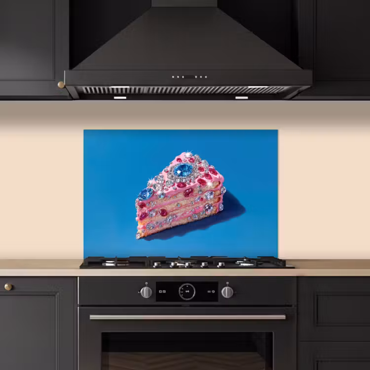 Kitchen Splashback - Cake - Gems - Glitters - Pink — 2