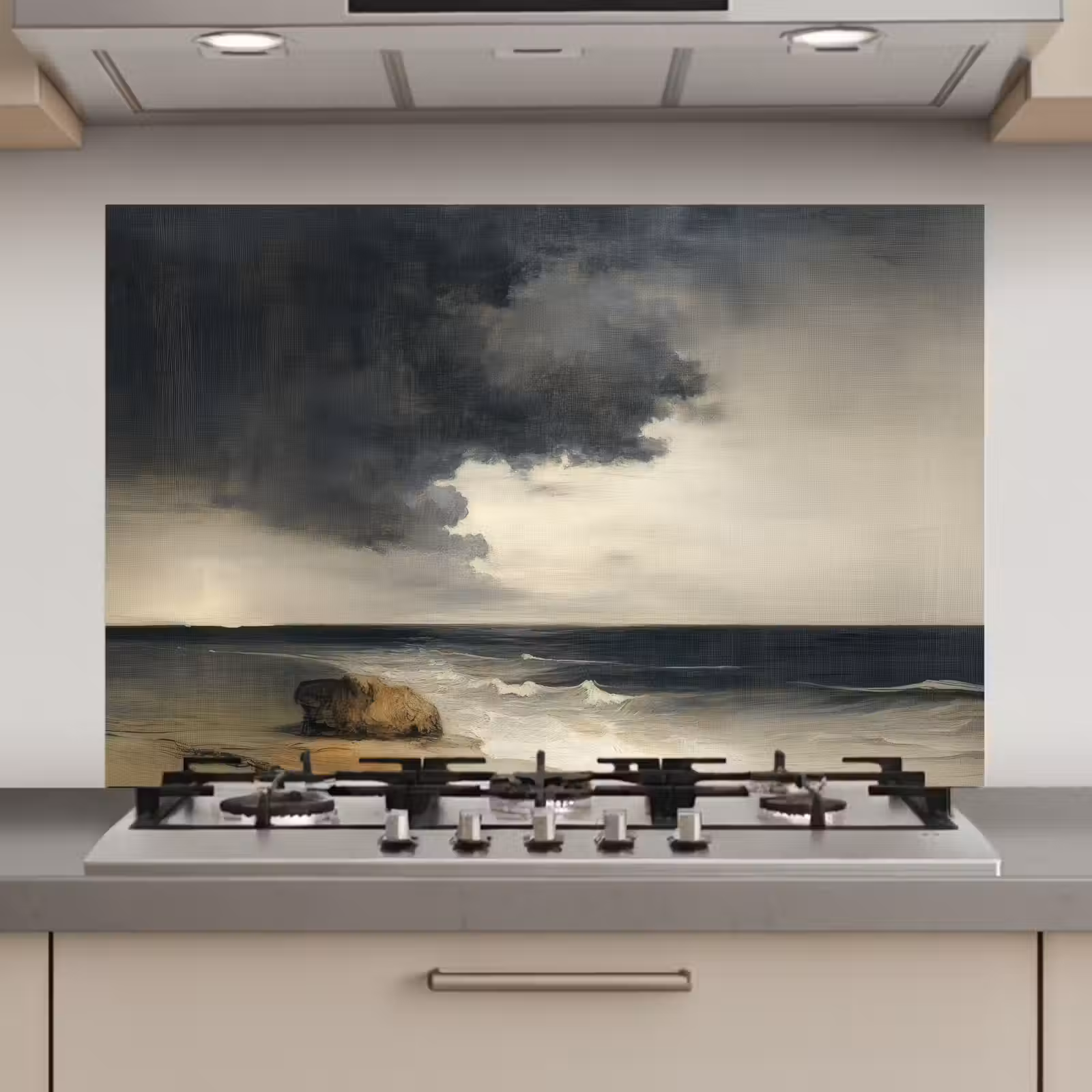 Kitchen Splashback - Coast - Waves - Rock - Storm — 1