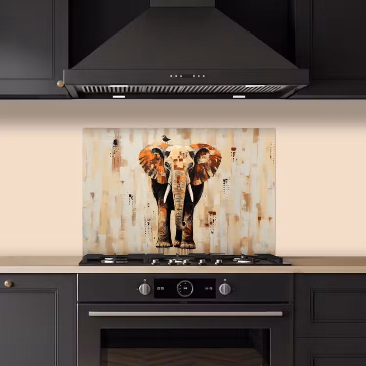 Kitchen Splashback - Elephant - Trunk - Mosaic - Abstract — 2