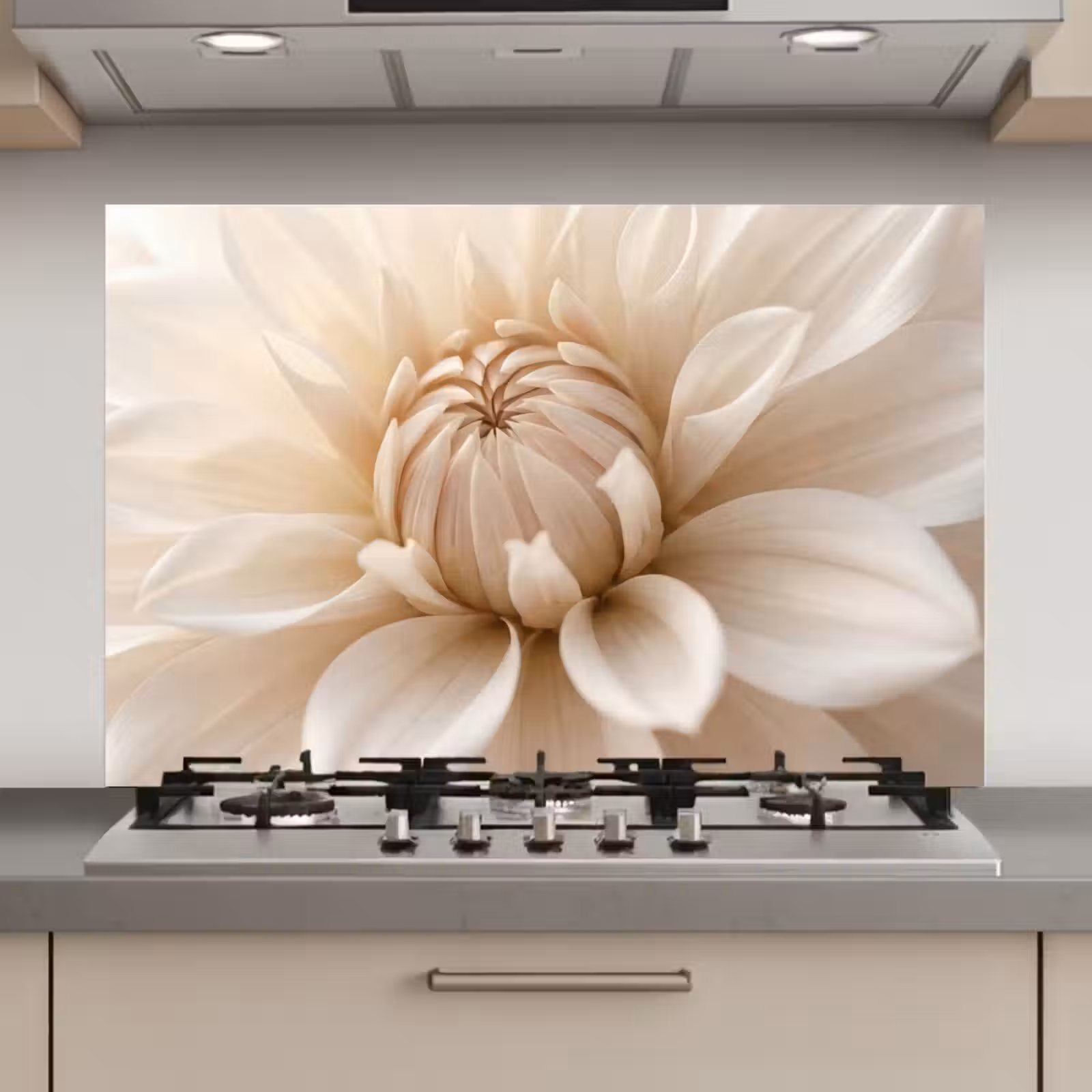 Kitchen Splashback - Flower - Dahlia - White — 1