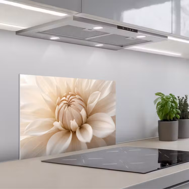Kitchen Splashback - Flower - Dahlia - White — 3