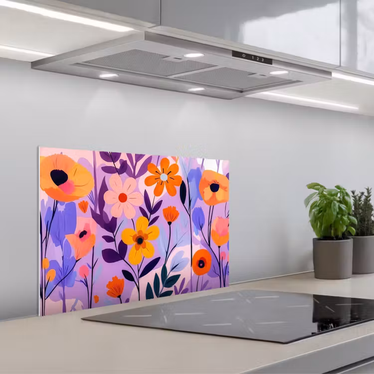Kitchen Splashback - Flowers - Colorful - Leaves — 3