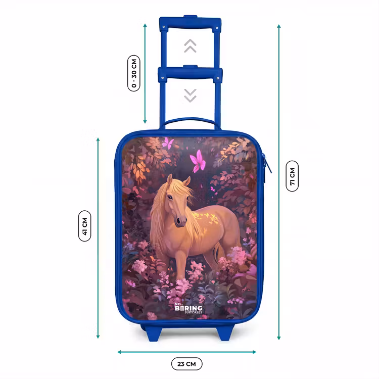 Kids’ Suitcase - Blue - Horse - Flowers - Purple - Butterfly — 6