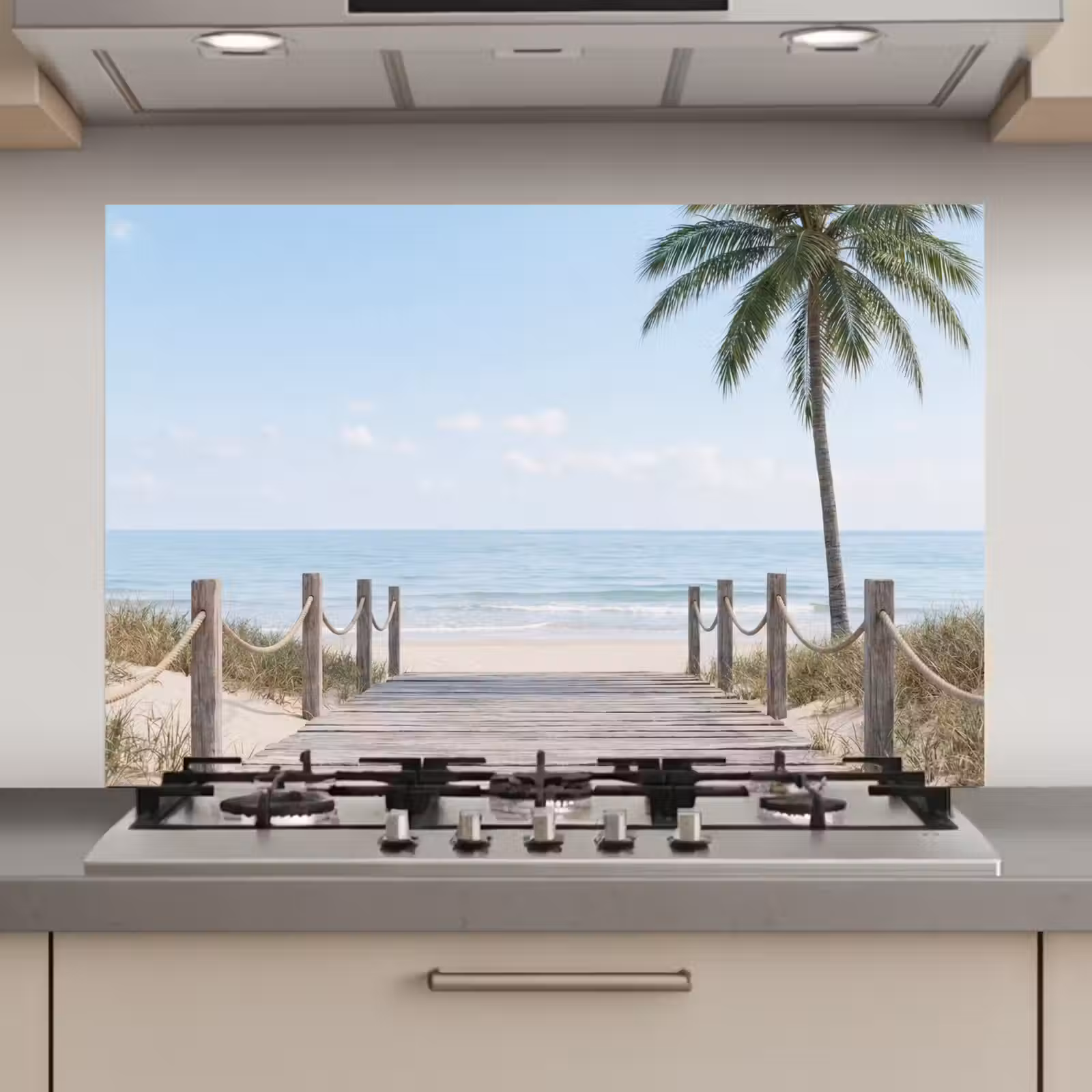 Kitchen Splashback - Palm trees - Path - Horizon — 1