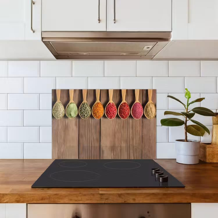 Kitchen Splashback - Spoons - Herbs - Wood — 4