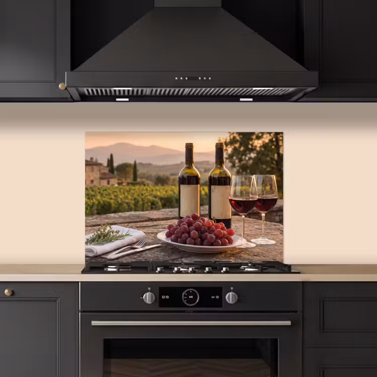 Kitchen Splashback - Wine - Glasses - Grapes - Vineyard — 2
