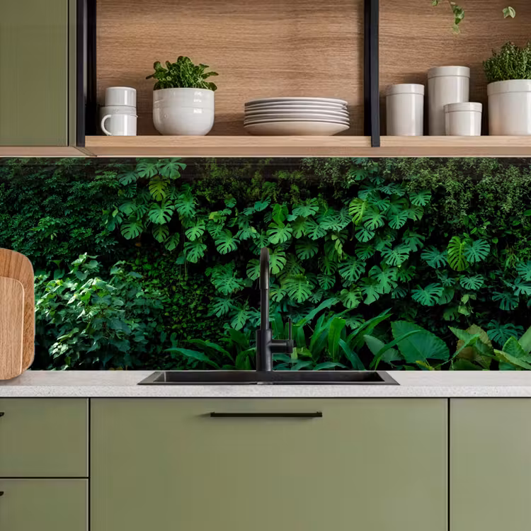 Kitchen Wall Splashback - Nature - Forest - Green - Monstera — 6