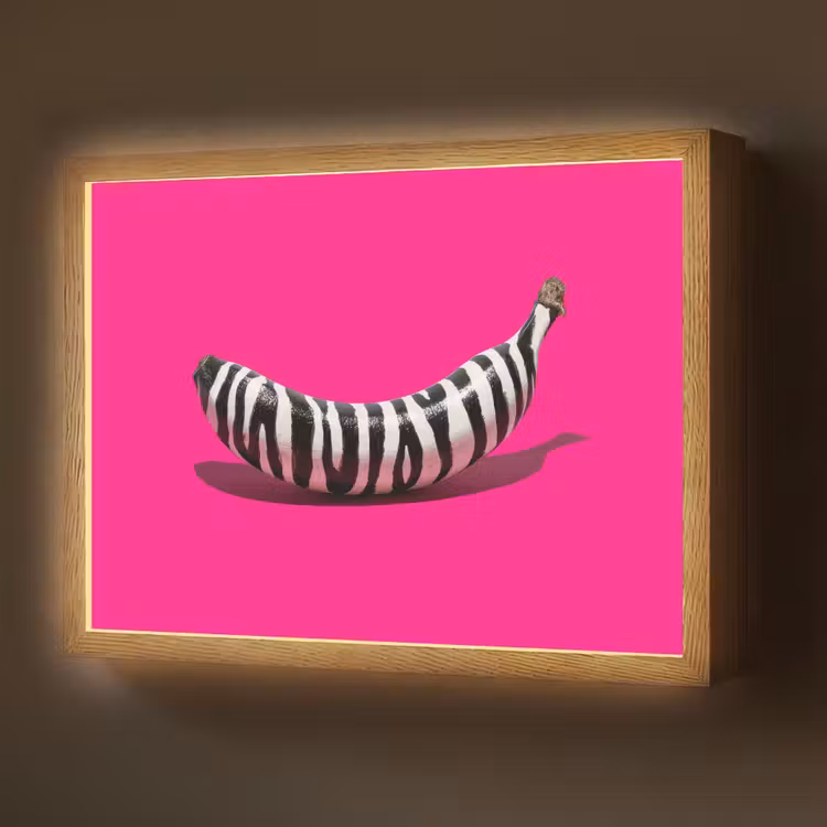 Lightbox - Banana - Zebra print - Pink — 1