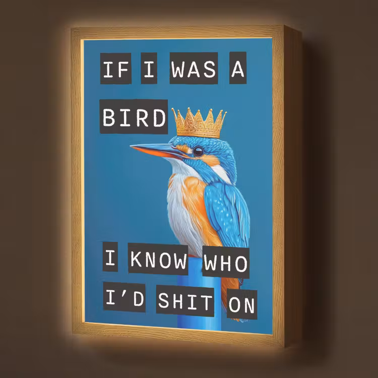 Lightbox - Bird - Decoration - Kingfisher - Blue — 1