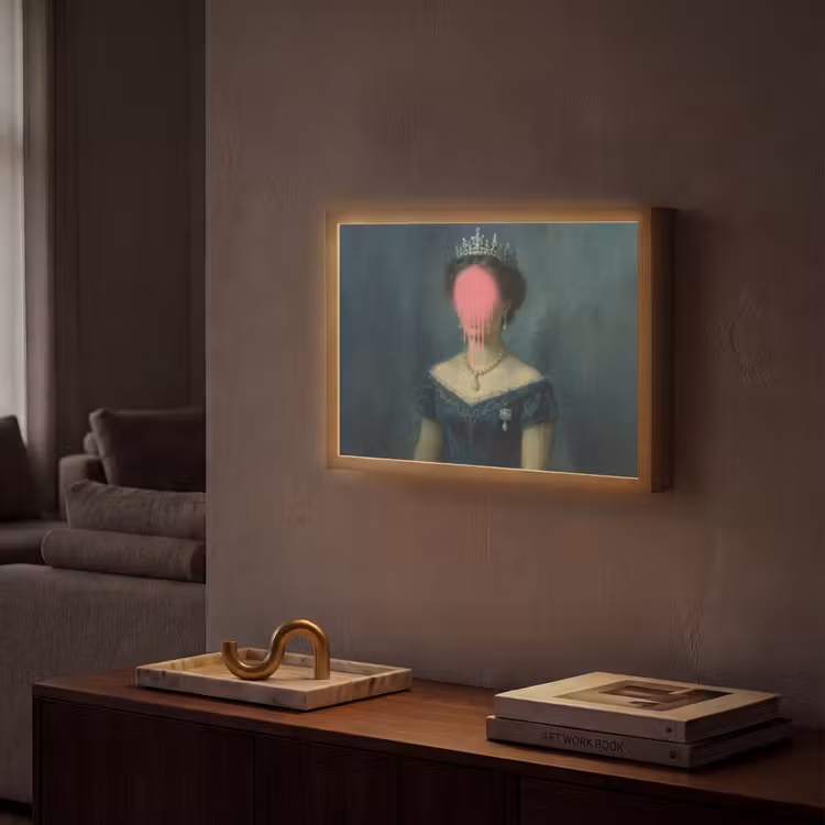Lightbox - Crown - Pink dripping paint - Portrait — 2
