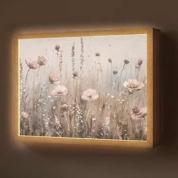 Lightbox - Flowers - Pink - Modern - Beige — 1