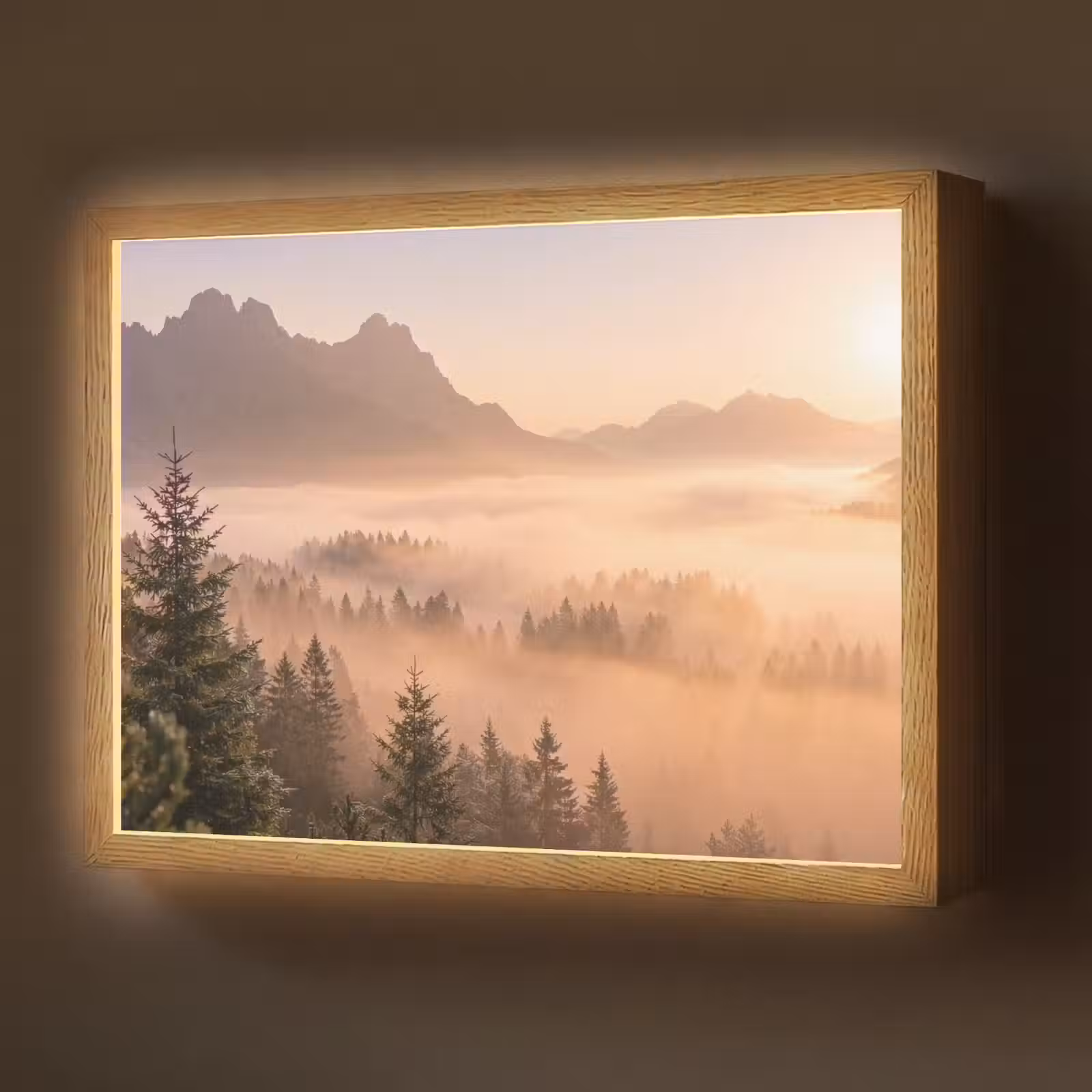 Lightbox - Sunlight - Fog - Mountains - Trees — 1