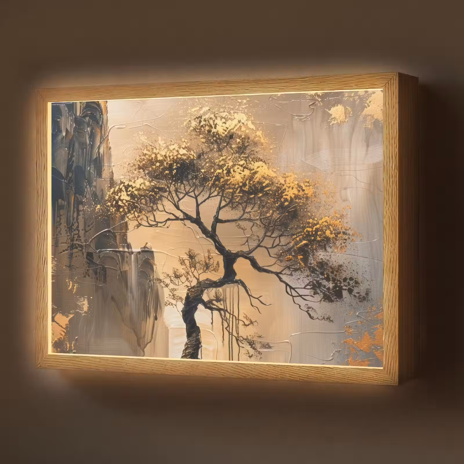 Lightbox - Tree - Gold - Landscape - Paint — 1