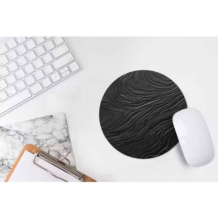 Mouse Pad - Black - Abstract - Wood — 3