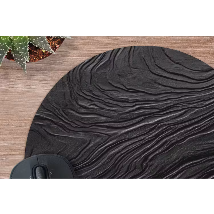 Mouse Pad - Black - Abstract - Wood — 4