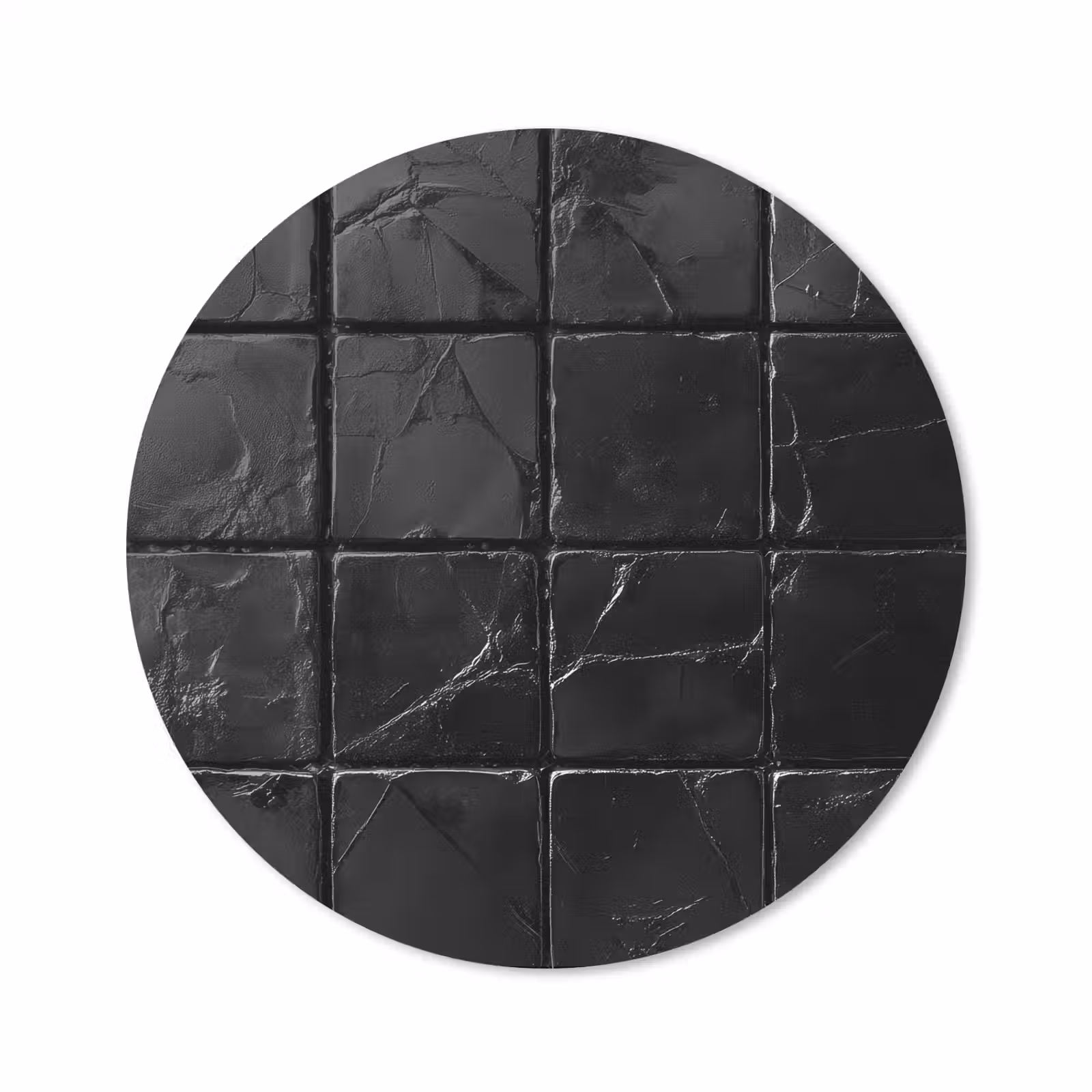 Mouse Pad - Black - Tiles - Stone — 1