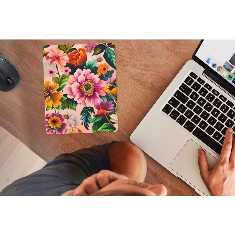 Mouse Pad - Flowers - Colorful - Pink — 2