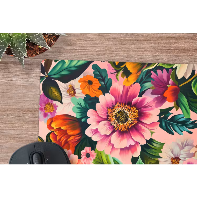 Mouse Pad - Flowers - Colorful - Pink — 5
