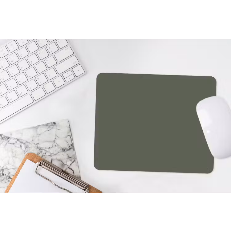 Mouse Pad - Green - Solid color - Olive green — 2